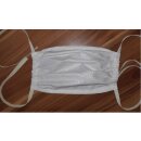 Mund-Nasen-Maske mit Silberchlorid beschichtet weiß Fixiergummi um Hinterkopf