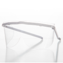 Schutzbrille mit austauschbarem Visier aus PET-Kunststoff
