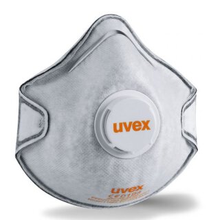 Uvex FFP2-Atemschutz-Formmaske silv-Air c 2210 Ventil +Carbon pro Stk.