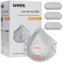 Uvex FFP2-Atemschutz-Formmaske silv-Air c 2210 Ventil...