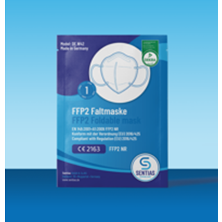 Sentias FFP2 Atemschutzmaske aus Deutschland Faltmaske 1ner Pack