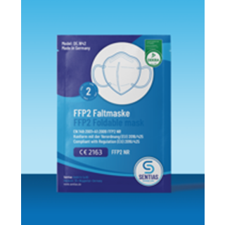 Sentias FFP2 Atemschutzmaske aus Deutschland Faltmaske 2er Pack