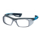 Uvex Rx cd 5520 Schutzbrille mit Sehstärke in anthrazit/blau Einstärke für die Nähe Kunststoff CR39 mit Kratzfestbeschichtung