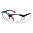 Uvex RX cd 5514 Schutzbrille mit Sehstärke in schwarz/rot Scheibe 55mm Einstärke für die Ferne Kunststoff CR39 Hochbrechendes Material 1,67 inkl. Kratzfestbeschichtung