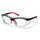 Uvex RX cd 5514 Schutzbrille mit Sehstärke in schwarz/rot Scheibe 55mm Einstärke für die Ferne Polycarbonat inkl. Kratzfestbeschichtung