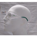 Uvex RX cd 5505 Schutzbrille mit Sehstärke flip-up Didymium in kristall matt/grün Scheibe 55mm