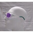 Uvex RX cd 5505 Schutzbrille mit Sehstärke flip-up Didymium in kristall matt/grün Scheibe 57mm