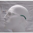 Uvex RX cd 5505 Schutzbrille mit Sehstärke flip-up CBR65 in kristall matt/grün Scheibe 57mm