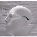 Uvex RX cd 5505 Schutzbrille mit Sehstärke flip-up Polarisationsfilter in kristall matt/grün Scheibe 57mm