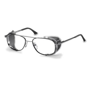 Uvex RX 5101 Schutzbrille mit Sehstärke in schwarz/silber Scheibe 56mm Einstärke für die Ferne Kunststoff CR39 Hochbrechendes Material 1,6 inkl. Kratzfestbeschichtung