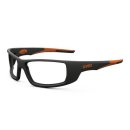 Uvex RX sp 5512 Schutzbrille mit Sehstärke in anthrazit/orange Einstärke für die Ferne Kunststoff CR39 mit Kratzfestbeschichtung