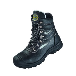 Wica *COSWIG* Winterschnürstiefel Leder schwarz/silber Größe 46