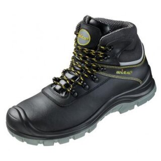 Wica RIVELLO Schnürstiefel Glattleder schwarz/gelb vers. Größen