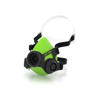 BLS *HALBMASKE OHNE FILTER* Silikon-Kautschuk Farbe grün/schwarz