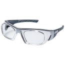 Uvex RX cd 5521 Schutzbrille mit Sehstärke in silber/anthrazit Scheibe 54mm Einstärke für die Nähe Kunststoff CR39