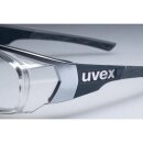 Uvex RX cd 5521 Schutzbrille mit Sehstärke in silber/anthrazit Scheibe 54mm Einstärke für die Ferne Kunststoff CR39