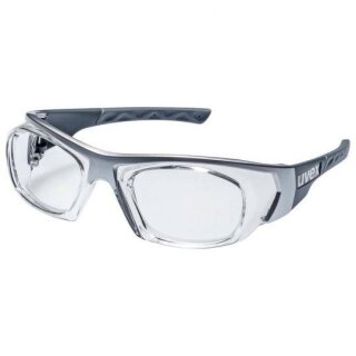 Uvex RX cd 5521 Schutzbrille mit Sehstärke in silber/anthrazit Scheibe 54mm Gleitsicht Polycarbonat inkl. Kratzfestbeschichtung