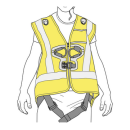 Petzl HI-VIZ Weste für NEWTON-Gurte Farbe 2 (Orange)