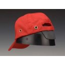 Leipold und Döhle Workcap mit ABS-Kappe + Textilbezug, vergitterte Belüftungsöffnungen rot