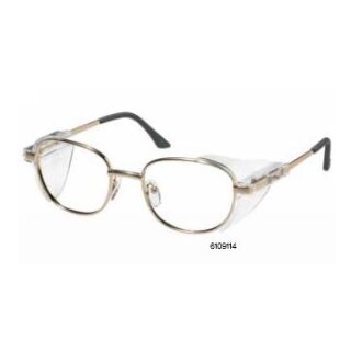 Uvex RX 5109 Schutzbrille mit Sehstärke Metallfassung in moderner, runder Form in gold Scheibe 50mm