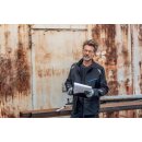 Uvex RX 5110 Schutzbrille mit Sehstärke Metallfassung in klassischer, eckiger Form in anthrazit Einstärke für die Ferne Trivex