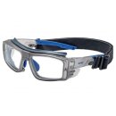 uvex RX cd 5522 Schutzbrille mit Sehstärke in transluzent-grau,blau Einstärke für die Nähe Polycarbonat inkl. Kratzfestbeschichtung