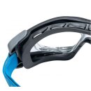 Uvex RX goggle 9501 Schutzbrille mit Sehstärke in anthrazit/blau Scheibe 61mm