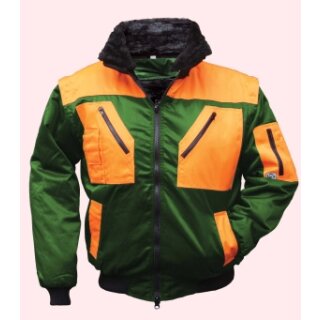 griffy Tokapi 4-in1 Multifunktions-Pilotjacke Gr. XXL schwarz/ orange