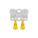 Petzl  Spin S1 Open Umlenkrolle mit hohem Wirkungsgrad und integriertem Wirbel