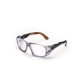 Univet Technical 5X9 Schutzbrille mit Sehstärke gun metallic-orange Einstärke für die Ferne Polycarbonat