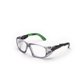 Univet Technical 5X9 Schutzbrille mit Sehstärke gun metallic-grün