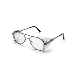 Univet Metall 53608 Schutzbrille mit Sehstärke grau metallic-schwarz Einstärke für die Ferne Polycarbonat