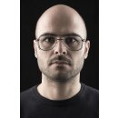 Univet Metall 53608 Schutzbrille mit Sehstärke grau metallic-schwarz Einstärke für die Ferne Polycarbonat