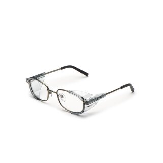 Univet Metall 53606 Schutzbrille mit Sehstärke grau metallic-schwarz Scheibe 54mm