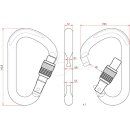 Aliens Karabiner HMS Classic Screw Karabinerfarbe Gelb Karabinerverschluß Screwlock