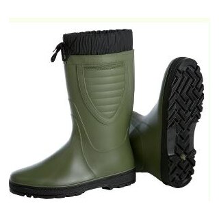 Leipold und Döhle HUNTER PVC-Stiefel, grün gefüttert mit PU-Manschette und Zugband Gr. 44