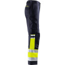 Fristads Flamestat High Vis Stretch-Hose, Kl. 1 2162 ATHF Warnschutz-Gelb/Marine 25 Größen