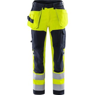 Fristads Flamestat High Vis Stretch-Handwerkerhose, Kl. 2 2167 ATHF Warnschutz-Gelb/Marine 25 Größen