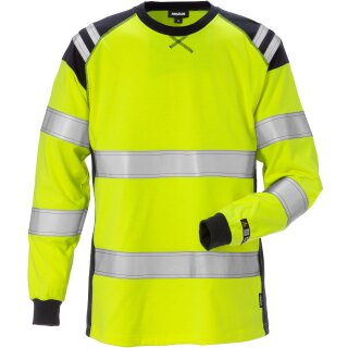 Fristads Flamestat High Vis T-Shirt, Langarm, Damen Kl. 3 7097 TFLH Warnschutz-Gelb/Marine 6 Größen