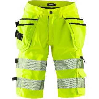 Fristads High Vis Stretch-Shorts, Damen Kl.1 2529 PLU Warnschutz-Gelb 9 Größen