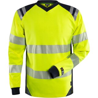 Fristads Flamestat High Vis Langarm-T-Shirt Kl. 3 7359 TFL Warnschutz-Gelb/Marine 8 Größen