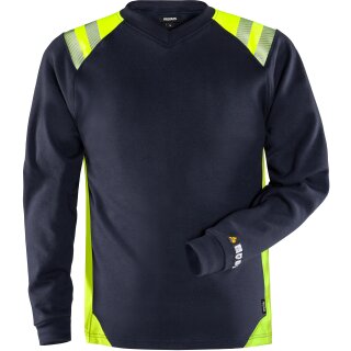 Fristads Flamestat Langarm-T-Shirt 7360 TFL Marine/Warnschutz-Gelb 8 Größen