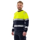 Fristads Flamestat High Vis Langarm-T-Shirt  Kl. 1 7107 TFL Warnschutz-Gelb/Marine 8 Größen