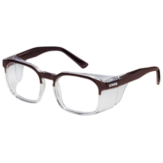 Uvex RX bc 5527 Schutzbrille mit Sehstärke in transparent-aubergine Scheibe 53mm