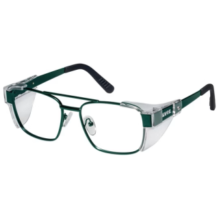 Uvex RX bc 5112 Schutzbrille mit Sehstärke Metallfassung dunkelgrün Scheibe 53mm
