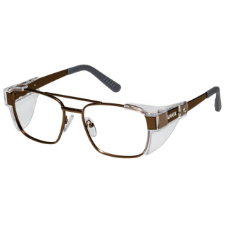Uvex RX bc 5112 Schutzbrille mit Sehstärke Metallfassung dunkelbraun Scheibe 55mm