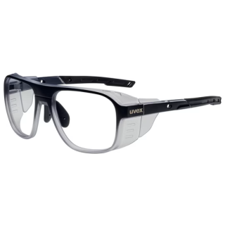 Uvex RX cd 5528 Schutzbrille mit Sehstärke in transluzent-schwarz Scheibe 59mm