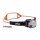 Extrem leistungsstarke, aufladbare Stirnlampe Swift RL Schwarz/Orange