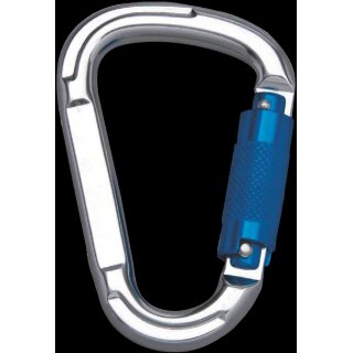 DeltaPlus AM025X2 Sehr leichter Aluminiumkarabiner mit automatischer Verriegelung Stahl Einzelgrösse