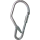DeltaPlus AM027 Karabiner mit großer Öffnung und einer Öse zum Einhaken Stahl Einzelgrösse